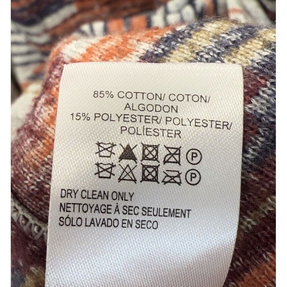 Lucky Brand Aztec Southwestern Cardigan Sweater Women's Sz L Flyaway Open‎ Front - Picture 6 of 8